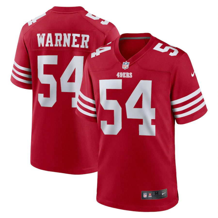Men San Francisco 49ers #54 Fred Warner Nike Scarlet Player Game NFL Jersey